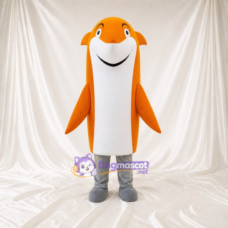 Orange Shark Mascot Costume Full Body for Adults Aquariums