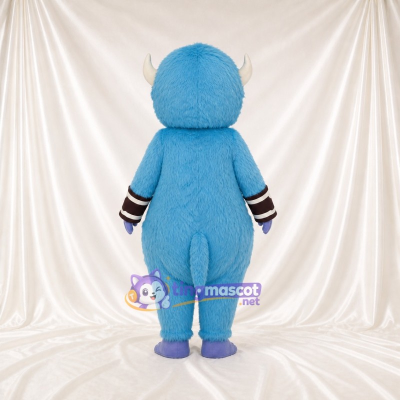 Light Blue Furry Monster Mascot Costume Full Body for Adults School Events