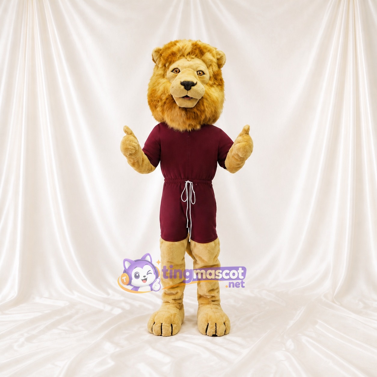 Lion Athlete Mascot Costume Full Body for Adults Sports Events Lion Athlete Mascot Costume Full Body for Adults Sports Events