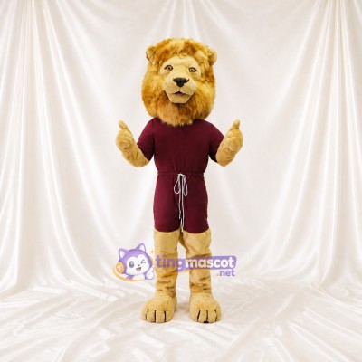 Lion Athlete Mascot Costume Full Body for Adults Sports Events