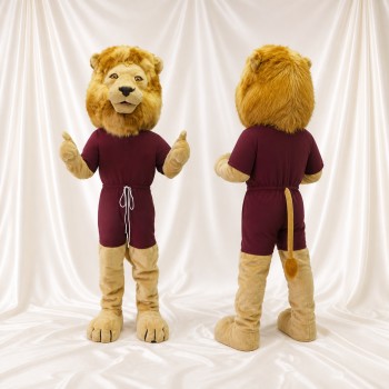 Lion Athlete Mascot Costume Full Body for Adults Sports Events