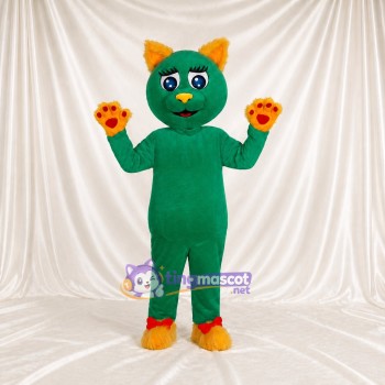 Chat Vert Costume de mascotte intégral pour adultes Événements scolaires