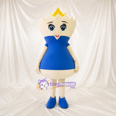 Blue Princess Mascot Costume Full Body for Adults Stage Events