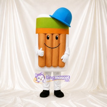 Paquet de crayons en bois Costume de mascotte intégral pour adultes Événements scolaires