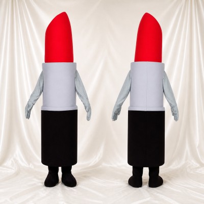 Bright Red Lipstick Mascot Costume Full Body for Adults Promotions
