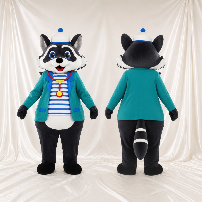 Raton laveur athlète Costume de mascotte intégral pour adultes Événements sportifs