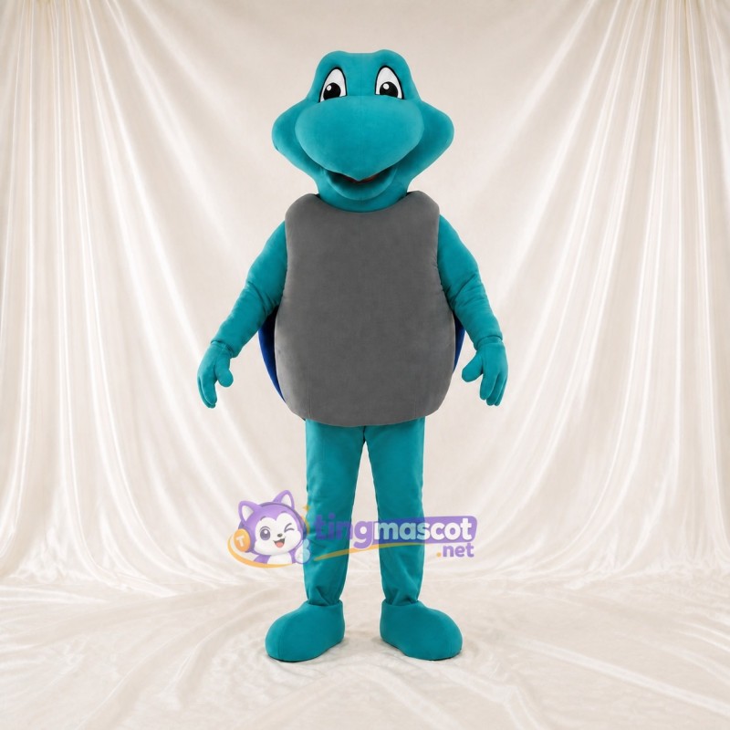 Teal Turtle Mascot Costume Full Body for Adults Aquariums