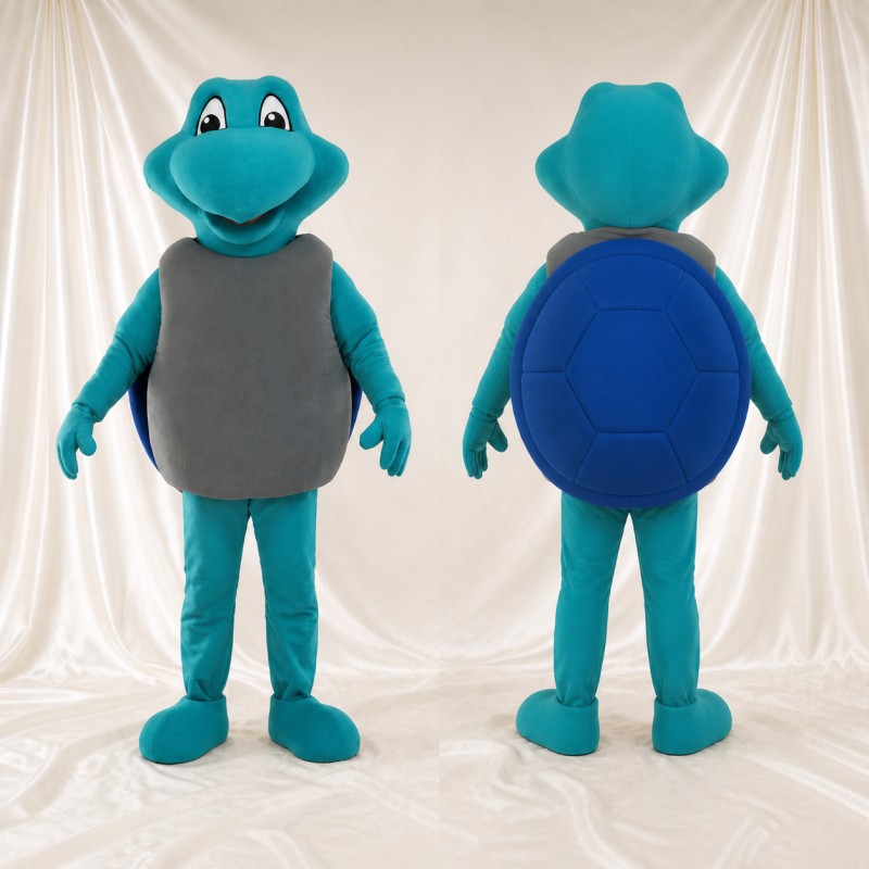 Teal Turtle Mascot Costume Full Body for Adults Aquariums