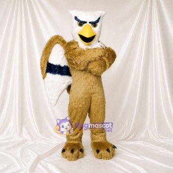 Hibou à ailes déployées Costume de mascotte intégral pour adultes Événements scolaires