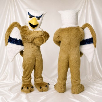 Hibou à ailes déployées Costume de mascotte intégral pour adultes Événements scolaires