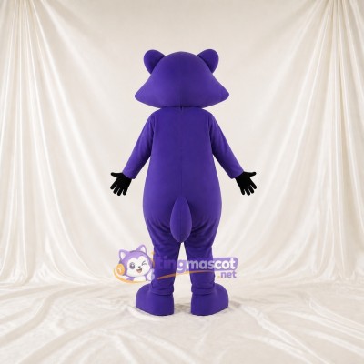 Purple Raccoon Mascot Costume Full Body for Adults School Events
