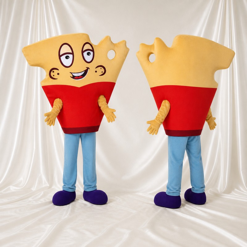 Yellow Cheese Wedge Mascot Costume Full Body for Adults Food Events