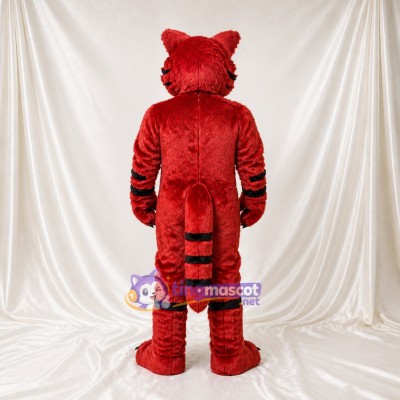Red Wildcat Mascot Costume Full Body for Adults Sports Events
