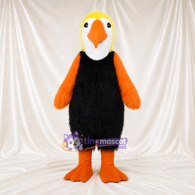 Black Toucan Mascot Costume Full Body for Adults Zoos