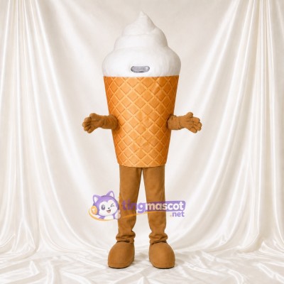 Ice Cream Cone Mascot Costume Full Body for Adults Promotions