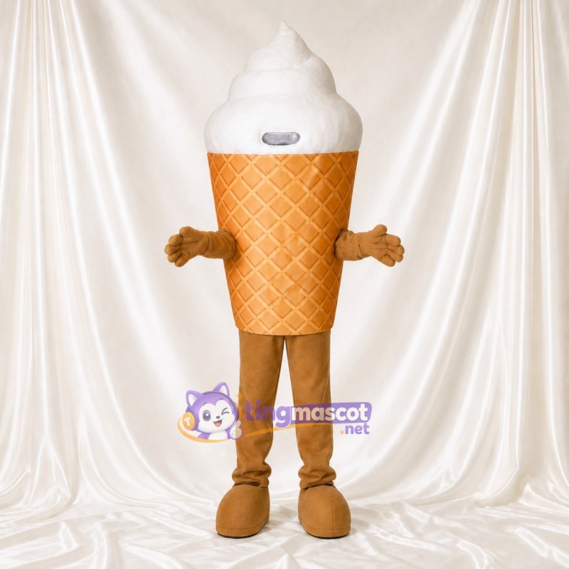 Ice Cream Cone Mascot Costume Full Body for Adults Promotions