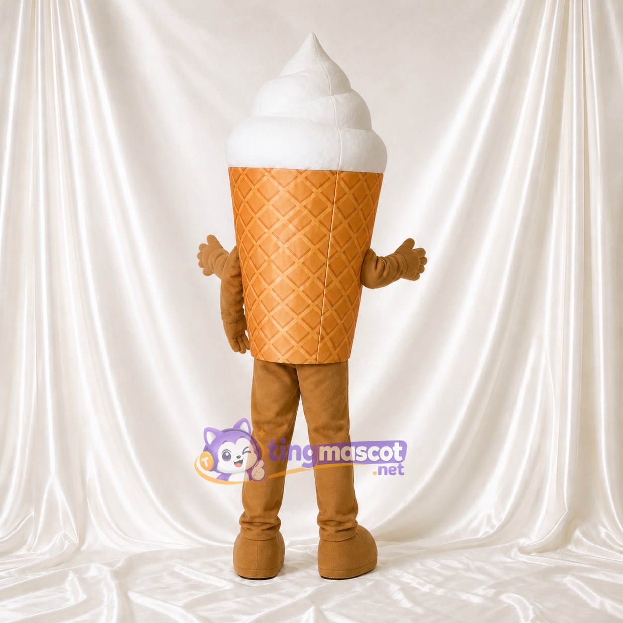 Cornet de crème glacée Costume de mascotte intégral pour adultes Promotions Cornet de crème glacée Costume de mascotte intégral pour adultes Promotions