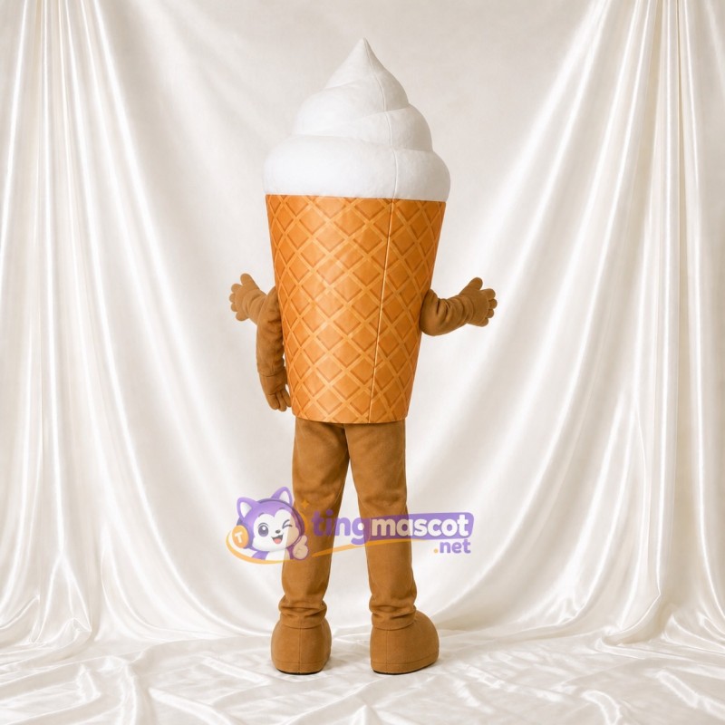 Ice Cream Cone Mascot Costume Full Body for Adults Promotions
