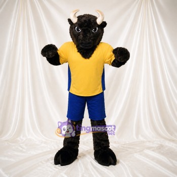 Bison Athlete Mascot Costume Full Body for Adults Sports Events