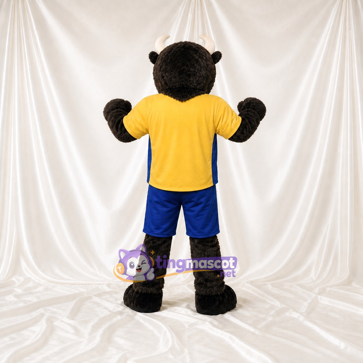 Bison Athlete Mascot Costume Full Body for Adults Sports Events Bison Athlete Mascot Costume Full Body for Adults Sports Events