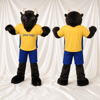 Bison Athlete Mascot Costume Full Body for Adults Sports Events