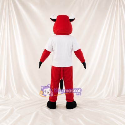 Bold Red Bull Mascot Costume Full Body for Adults Sports Events