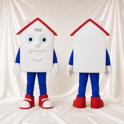 White House Mascot Costume Full Body for Adults Events