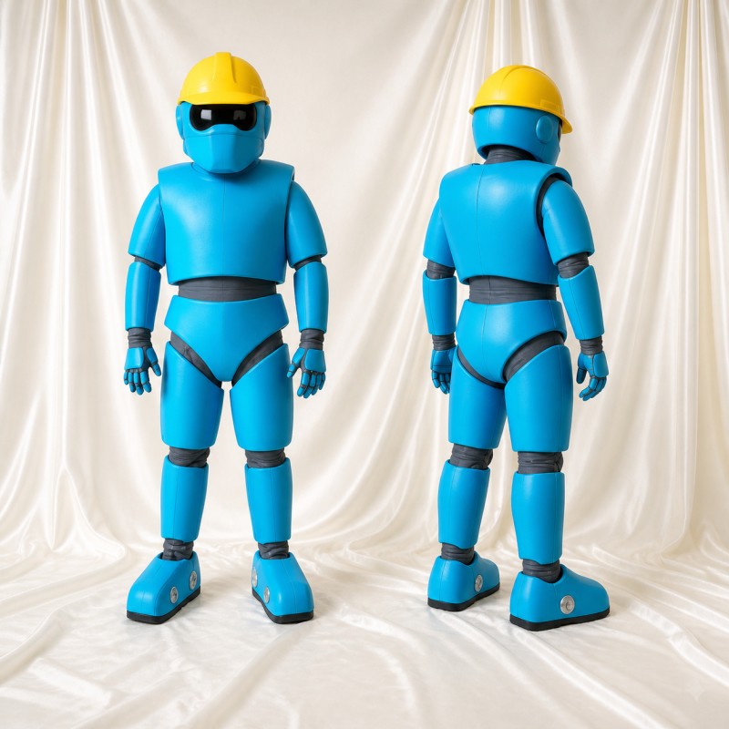 Construction Robot Mascot Costume Full Body for Adults Tech Events