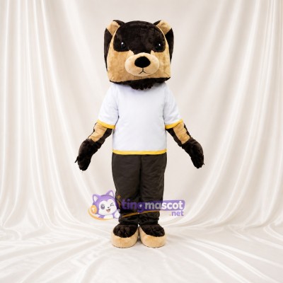 Black Dog Mascot Costume Full Body for Adults School Events