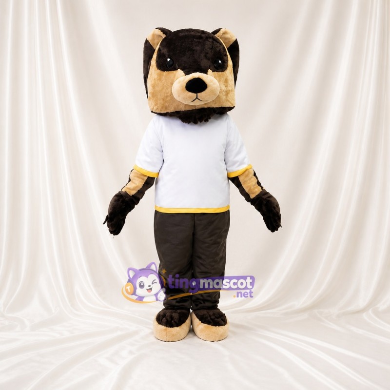 Black Dog Mascot Costume Full Body for Adults School Events