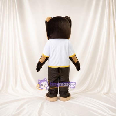 Black Dog Mascot Costume Full Body for Adults School Events