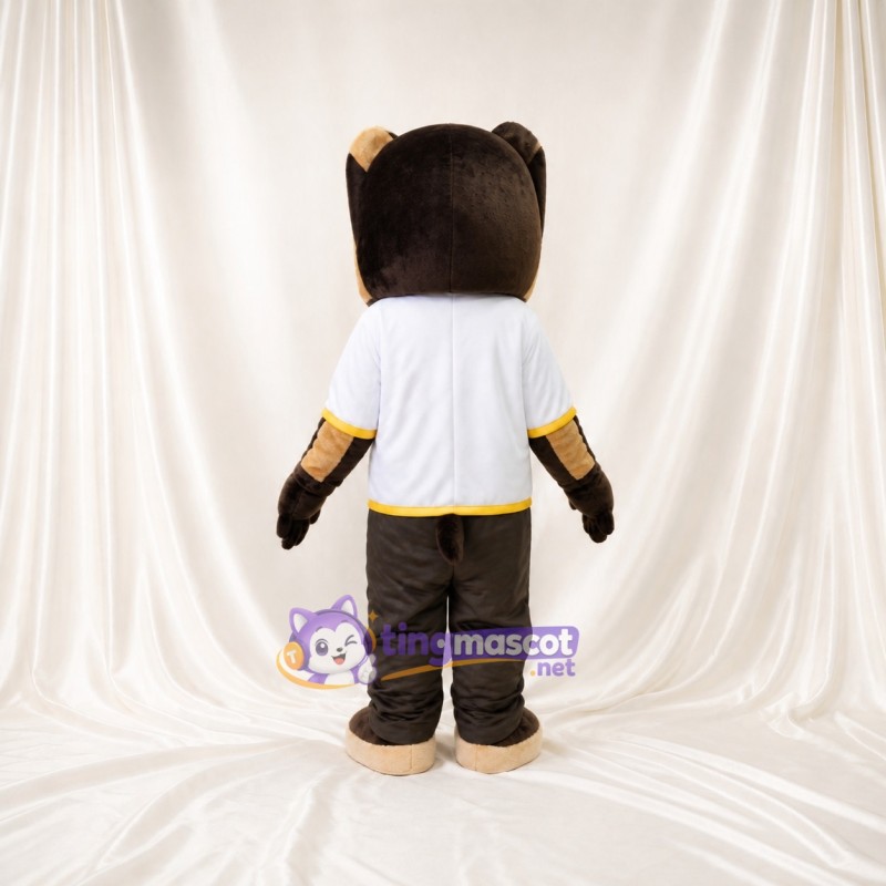 Black Dog Mascot Costume Full Body for Adults School Events