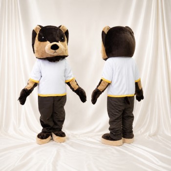 Black Dog Mascot Costume Full Body for Adults School Events