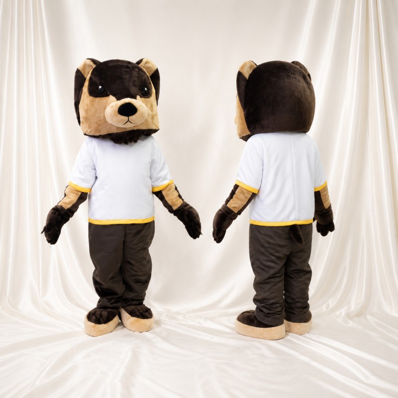 Black Dog Mascot Costume Full Body for Adults School Events