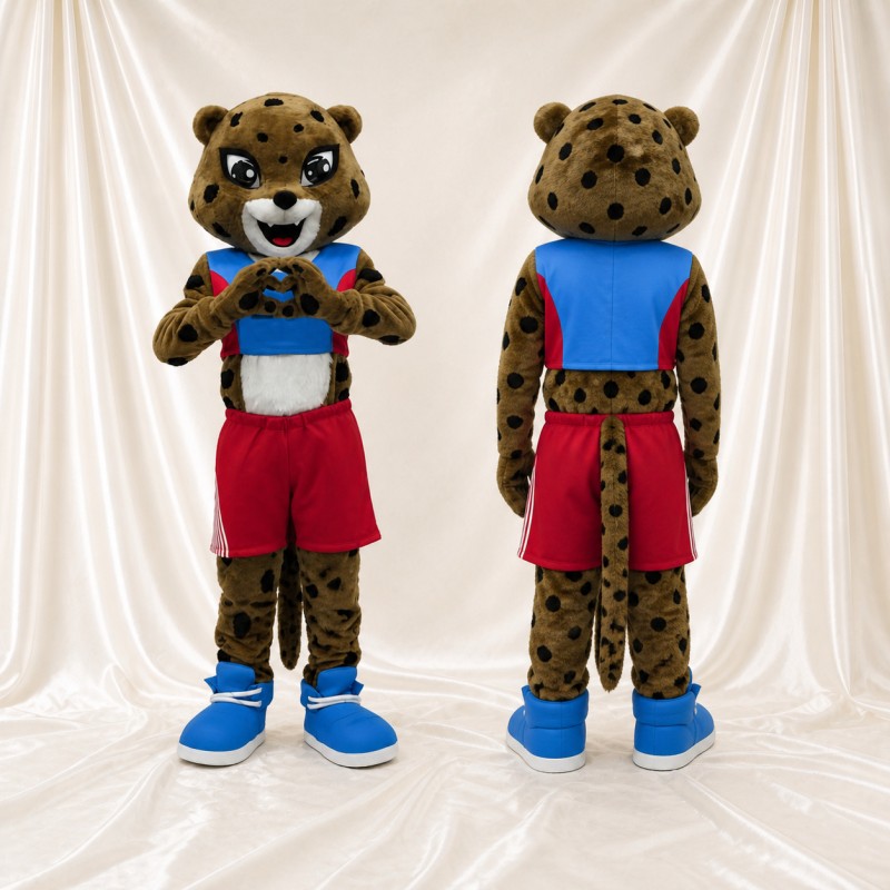 Léopard Athlète Costume de mascotte intégral pour adultes Événements sportifs