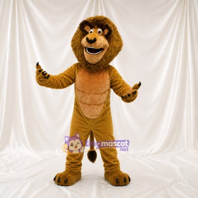 Mane Framing Lion Mascot Costume Full Body for Adults Zoos