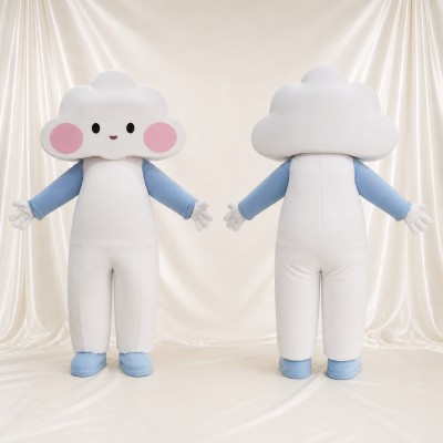 Cloud Mascot Costume Full Body for Adults School Events