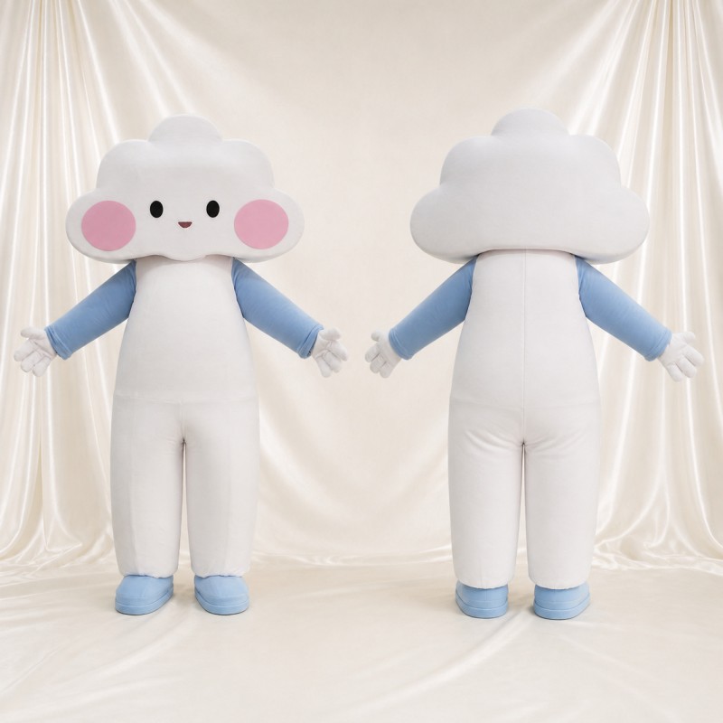 Cloud Mascot Costume Full Body for Adults School Events