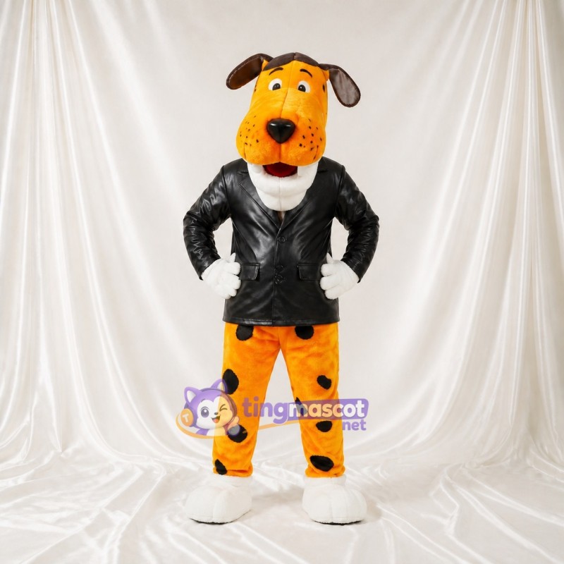 Dog Biker Mascot Costume Full Body for Adults School Events