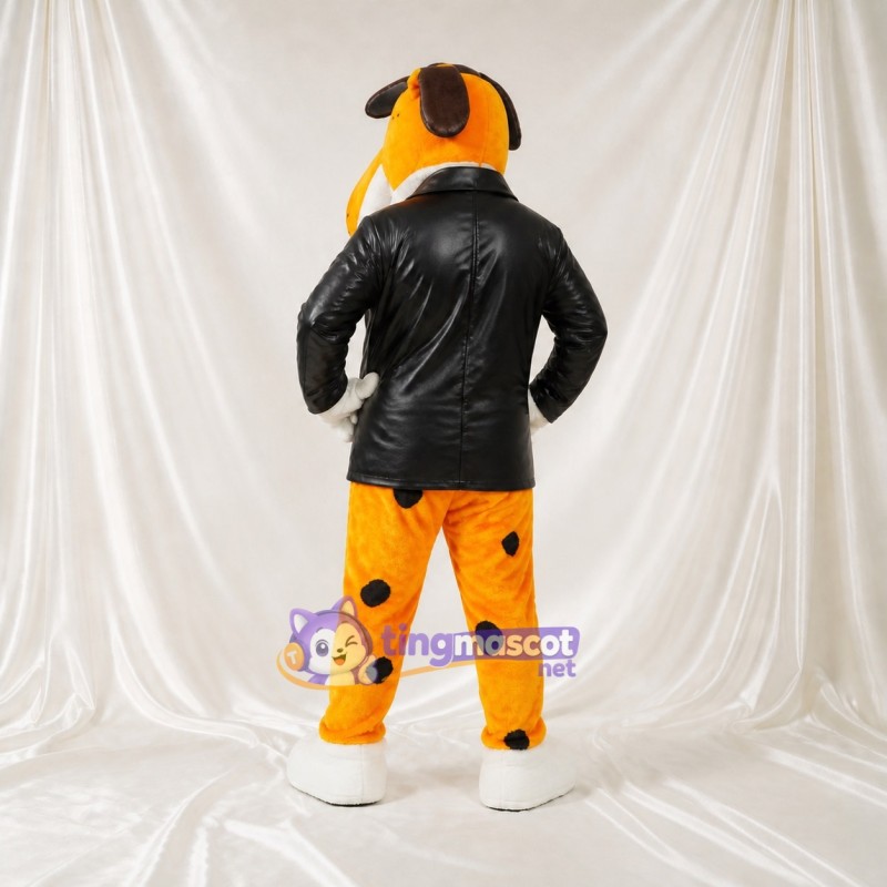 Dog Biker Mascot Costume Full Body for Adults School Events