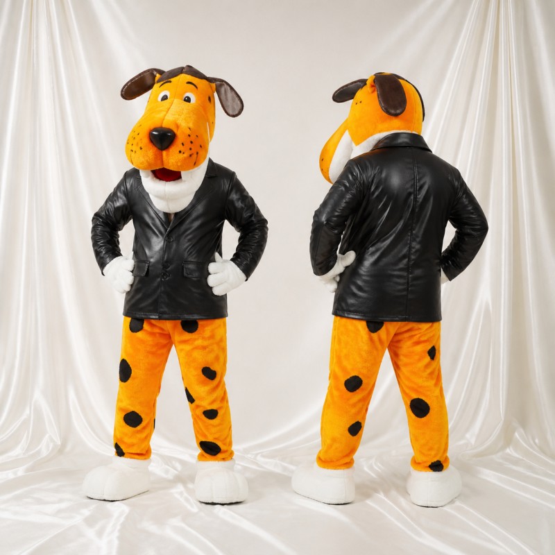 Dog Biker Mascot Costume Full Body for Adults School Events
