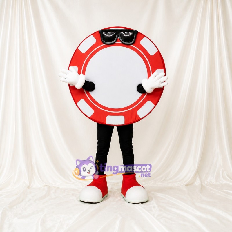 Poker Chip Mascot Costume Full Body for Adults Events