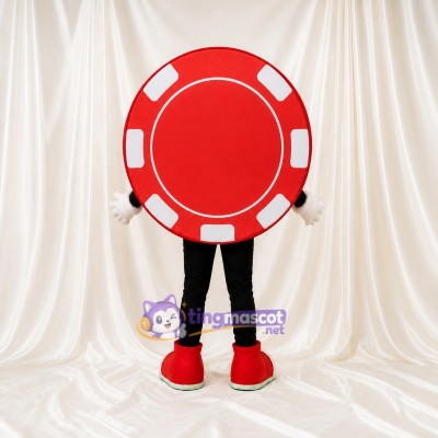 Poker Chip Mascot Costume Full Body for Adults Events