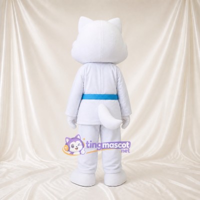 Chat de Karaté Costume de mascotte intégral pour adultes Arts Martiaux