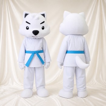 Chat de Karaté Costume de mascotte intégral pour adultes Arts Martiaux