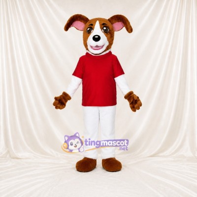 Floppy Ear Dog Mascot Costume Full Body for Adults School Events