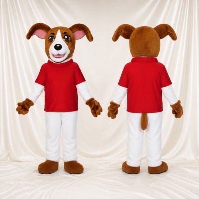 Floppy Ear Dog Mascot Costume Full Body for Adults School Events
