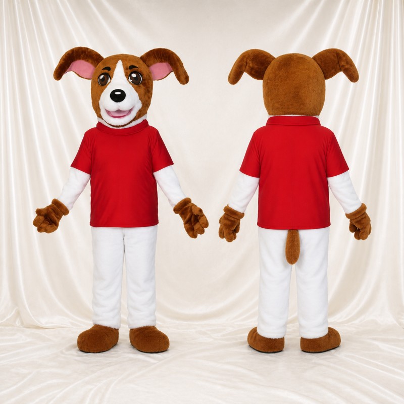 Floppy Ear Dog Mascot Costume Full Body for Adults School Events