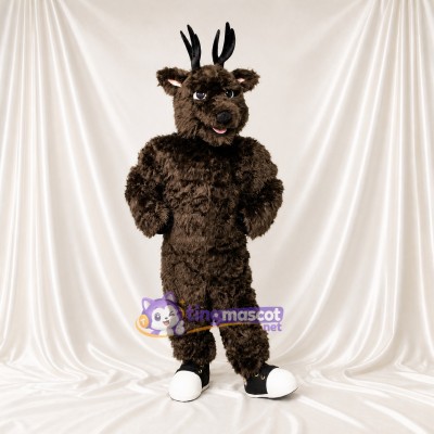 Branching Antlers Moose Mascot Costume Full Body for Adults School Events