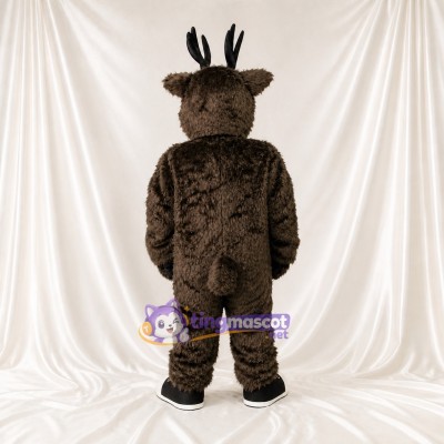 Branching Antlers Moose Mascot Costume Full Body for Adults School Events